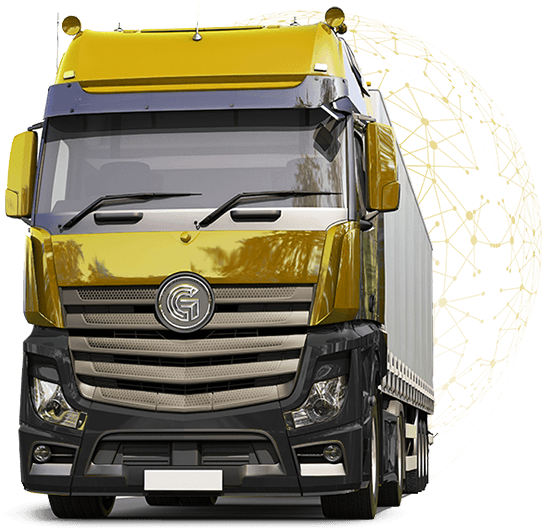 Ciągnik siodłowy Golden Logistics ustawiony na stanowisku diagnostycznym